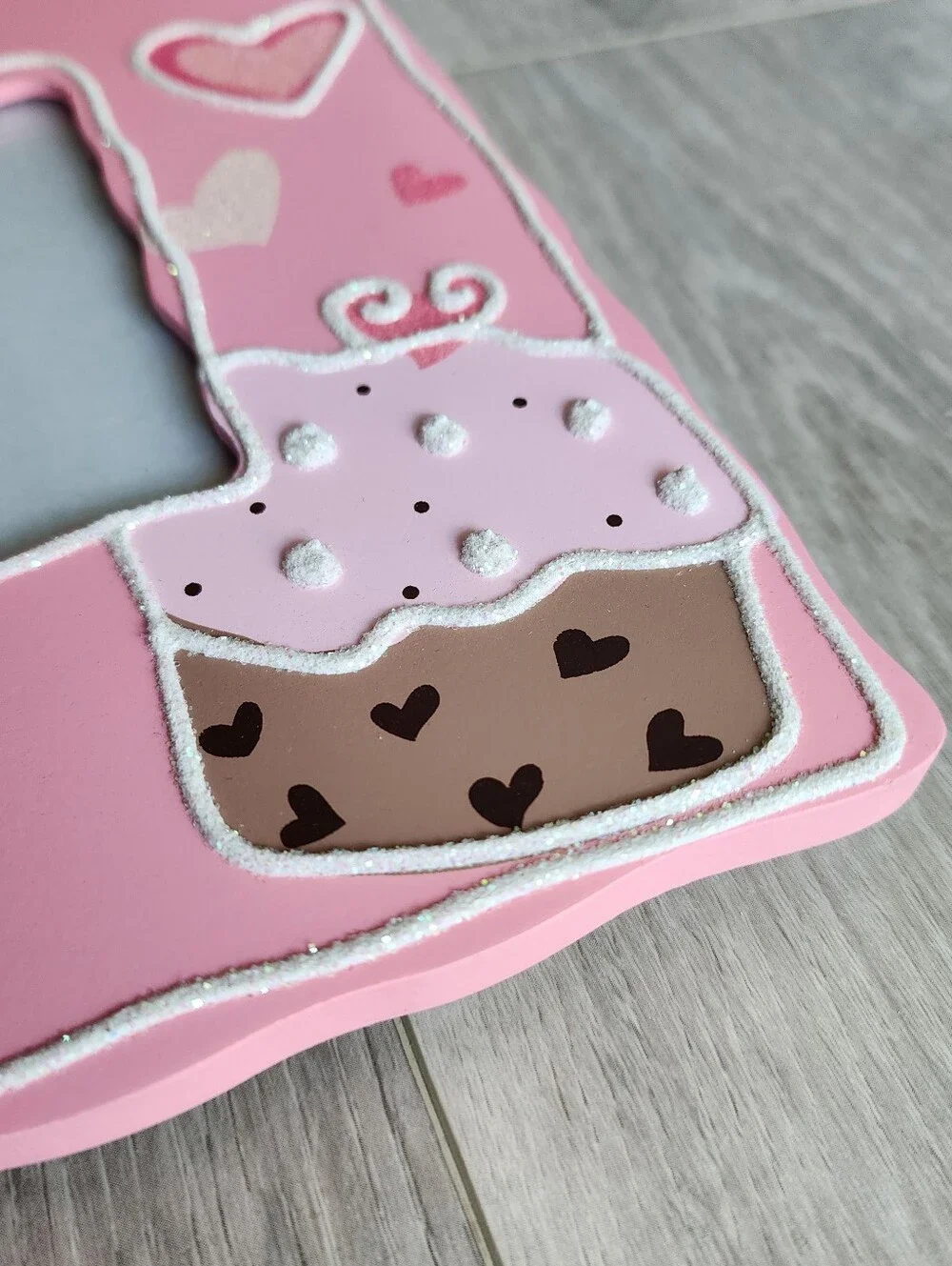 Valentine's Day Pink Cupcake 4x6 Photo Frame 